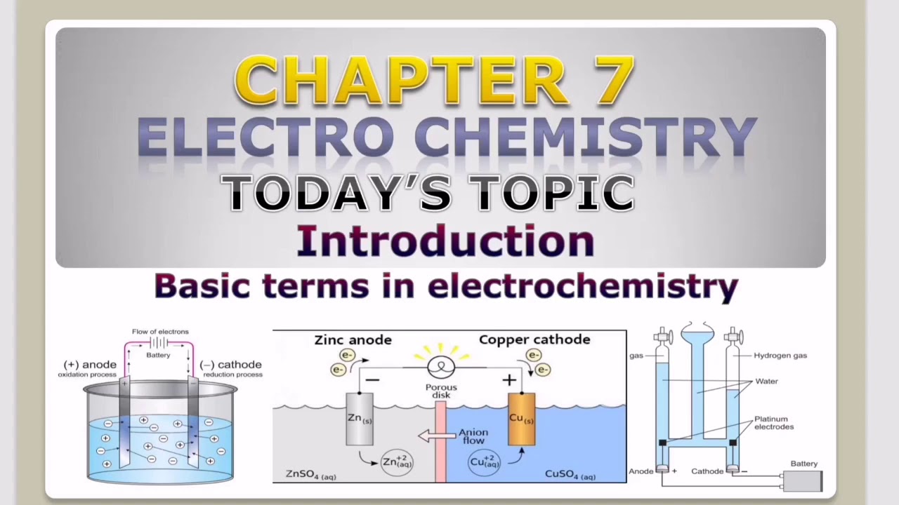 Basic terms in electrochemistry, Chemistry Class 9th Unit 7 YouTube
