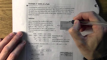 6.5 Solve Problems using Quadratic Equations