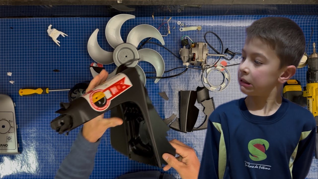 Papai QUEBROU o VENTILADOR Arno sem querer 