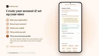 Create your account & set up your store · KioSnap