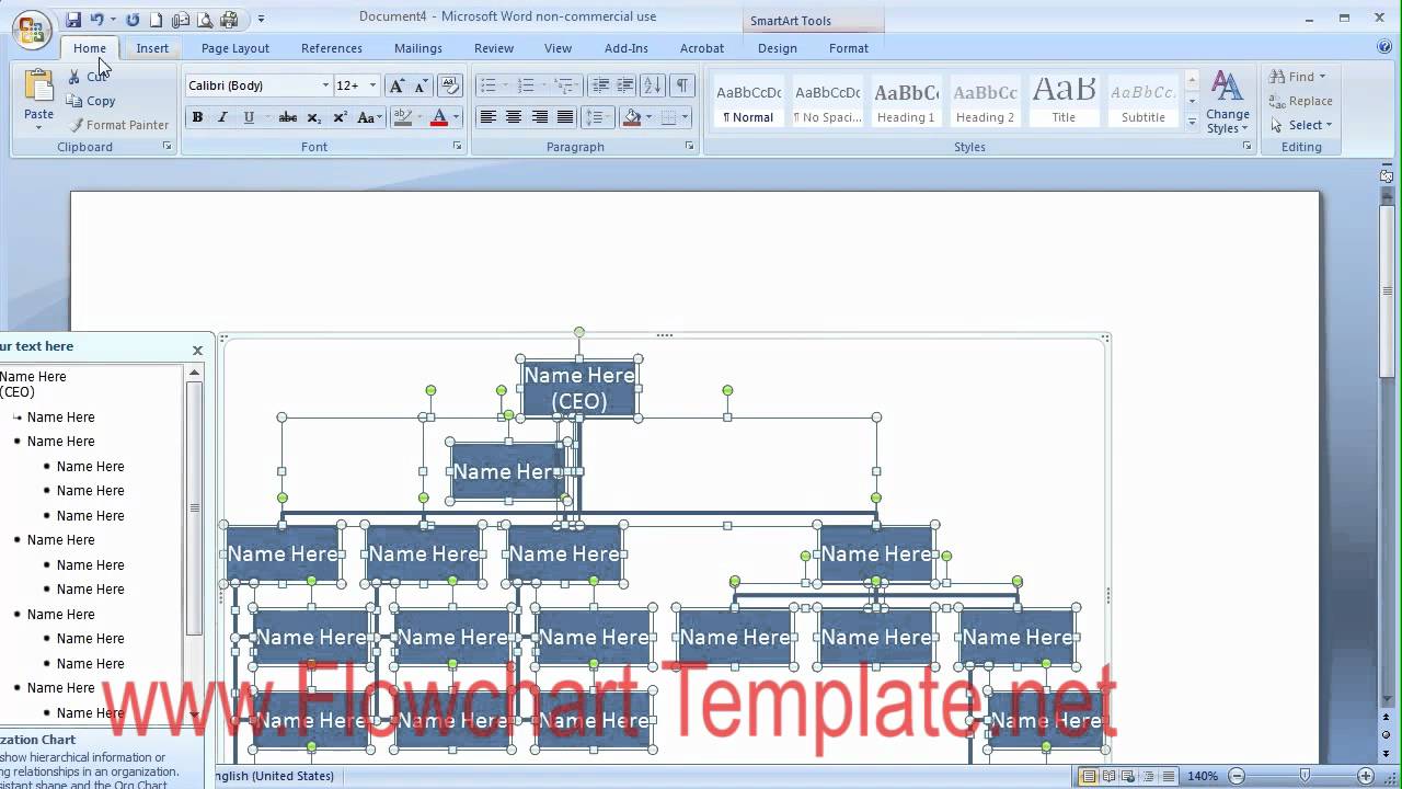 Insert Org Chart In Word