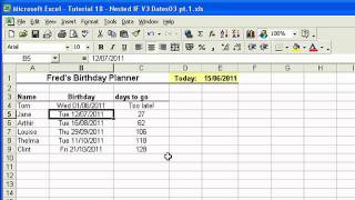 Microsoft Excel Tutorial for Beginners #22 - Date & Time Pt.3 - IF & Conditional Format
