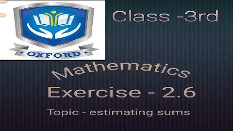 Class-3rd Mathematics exercise - 2.6