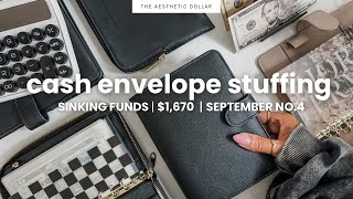 Cash Envelope Stuffing 🍂💵☕️ $1,670 | September No.4