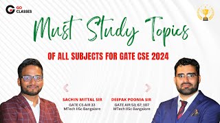 Must Study Topics of ALL Subjects for GATE CSE 2024 | With NOTES | GO Classes screenshot 4