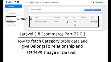 Laravel 5.8 Ecommerce Part-22 C | fetch Category table data and give belongsTo relationship.