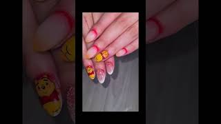 Almond Acrylic Nails - Winnie the Pooh Part. 1