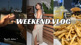 WEEKEND VLOG | lunch dates + easter dinner + football game + nail salon + more
