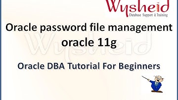 Oracle password file creation and usage  | manage password file in oracle