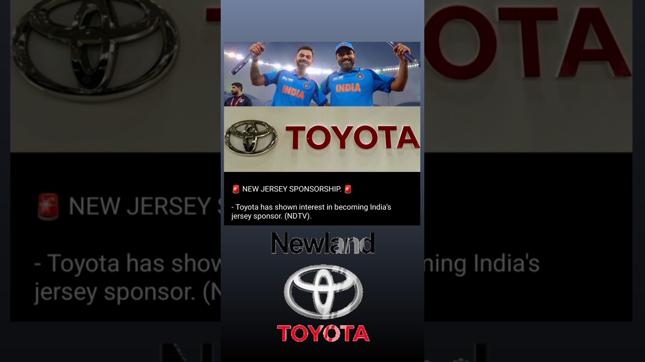 Team India Jersey New Sponsor Toyota🚘 