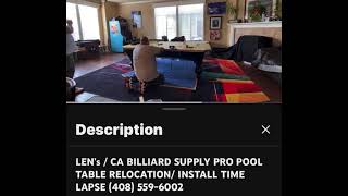 Len’s - California Billiard Supply San Jose Pro Pool Billiard Table Relocation and Sales