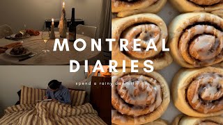 vlog | a rainy fall day at home (comfort food, journaling, watching movies & reading)