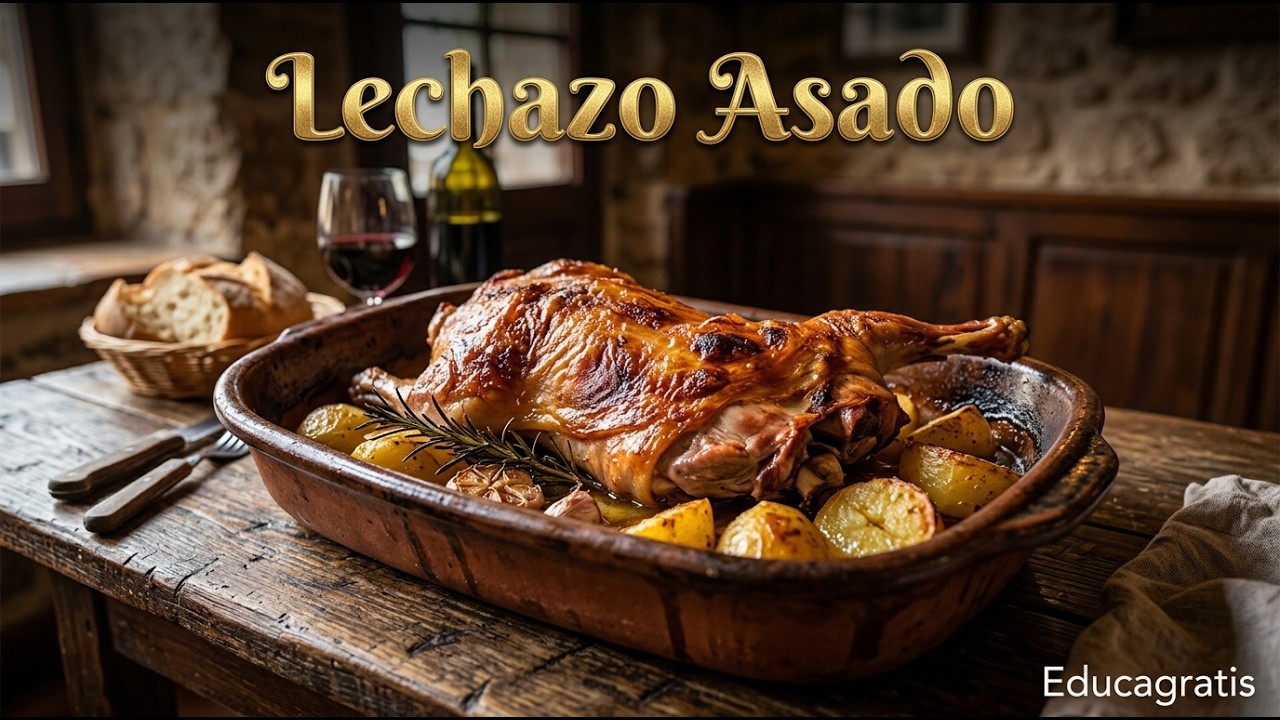 Lechazo Asado comida típica Española