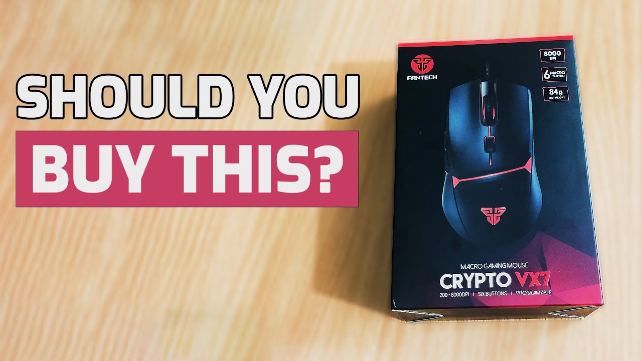 FANTECH CRYPTO VX7 Macro Gaming Mouse Unboxing & Review