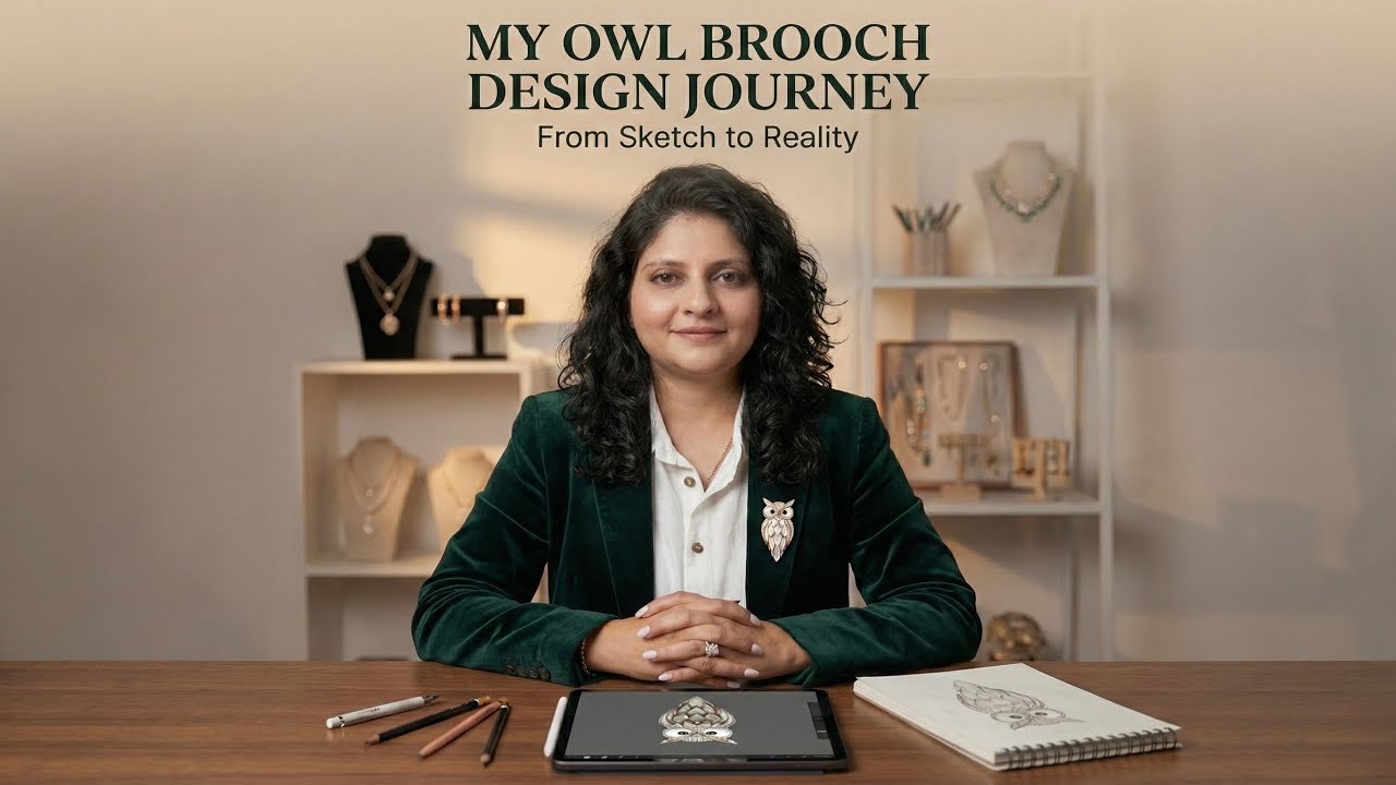 How to Design Jewelry in Procreate: Owl Brooch Illustration 🦉💎