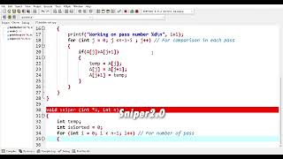 Full Bubble sort full program Executing   Dev C++ |2023 understanding trick Guide