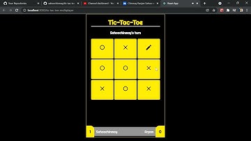 Tic-Tac-Toe Multiplayer using Reactjs | Sahoochinmay