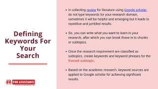Is Google A Right Source For Identifying My Literature Review Phdassistance com