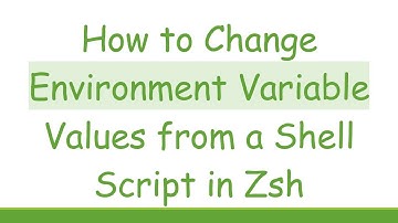 How to Change Environment Variable Values from a Shell Script in Zsh
