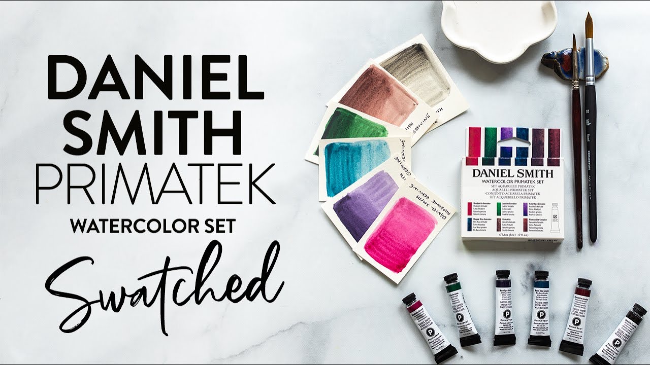 Watercolor Palette Swatching (Daniel Smith Primatek Set) 