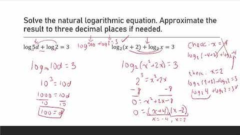 [SL]Solving Logarithmic Equations with Linear and Quadratic Arguments