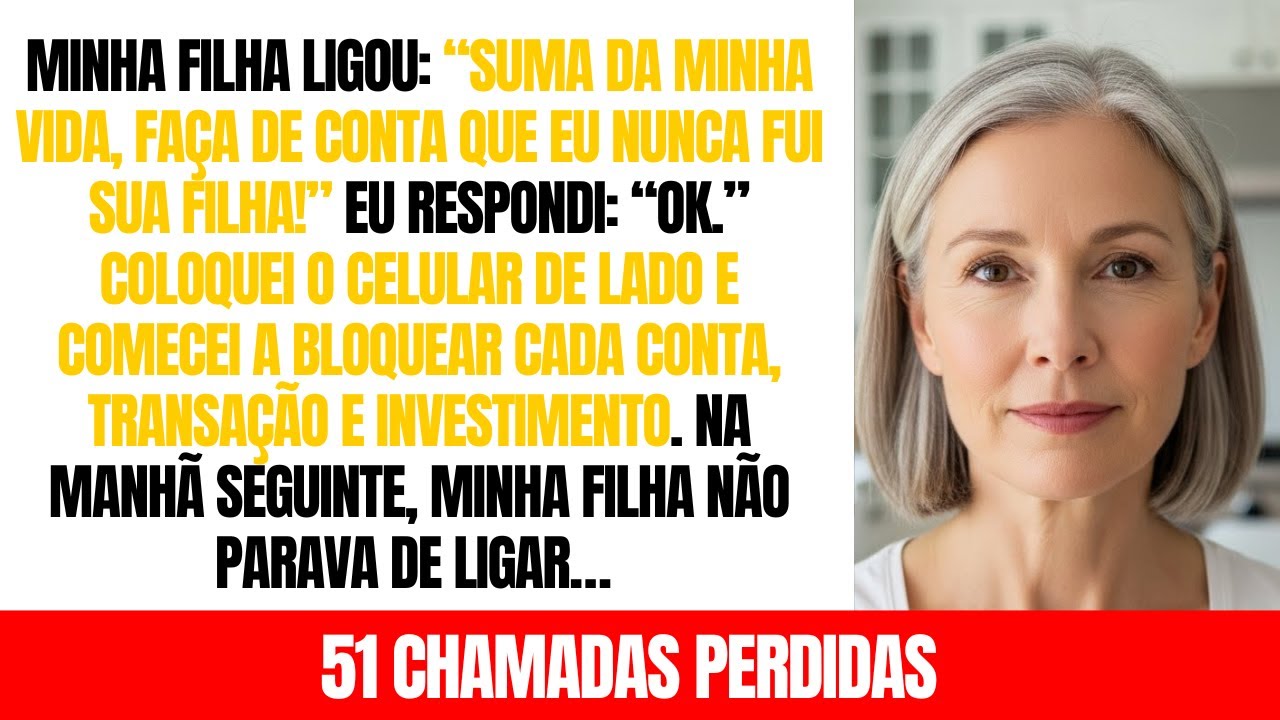 Minha Filha Escreveu: 'Suma Da Minha Vida', Horas Depois, 51 Ligações E Ela Perdeu O Apartamento...