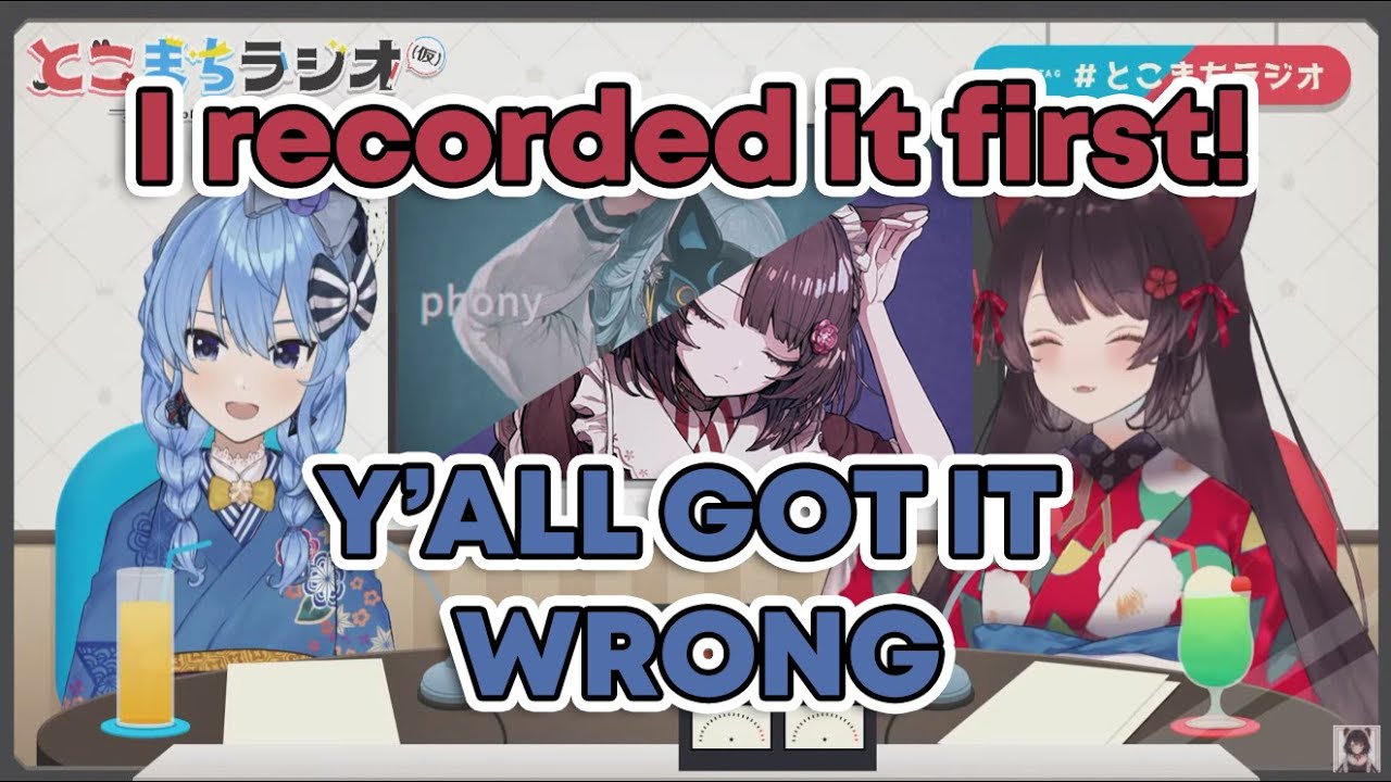 Everyone thought Suisei recorded Phony first but it was Toko【Hololive | Eng Sub】