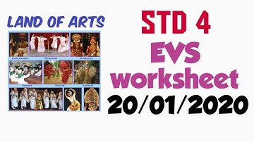 VICTERS CHANNEL STD 4 EVS worksheet 20/01/2021