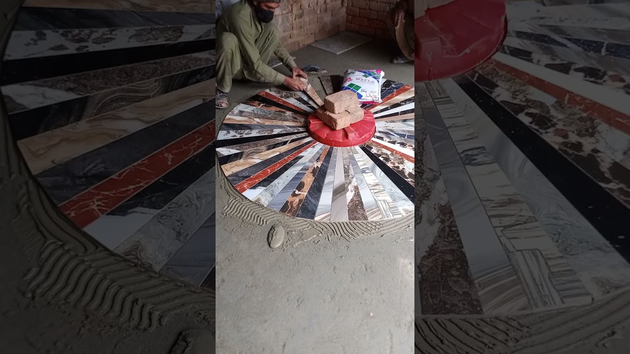 floor tile design circle fighting skill | floor tile design 