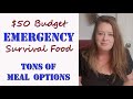 $50 Budget Emergency Survival Food Haul for 2 Months ~ Tons of Meal Options