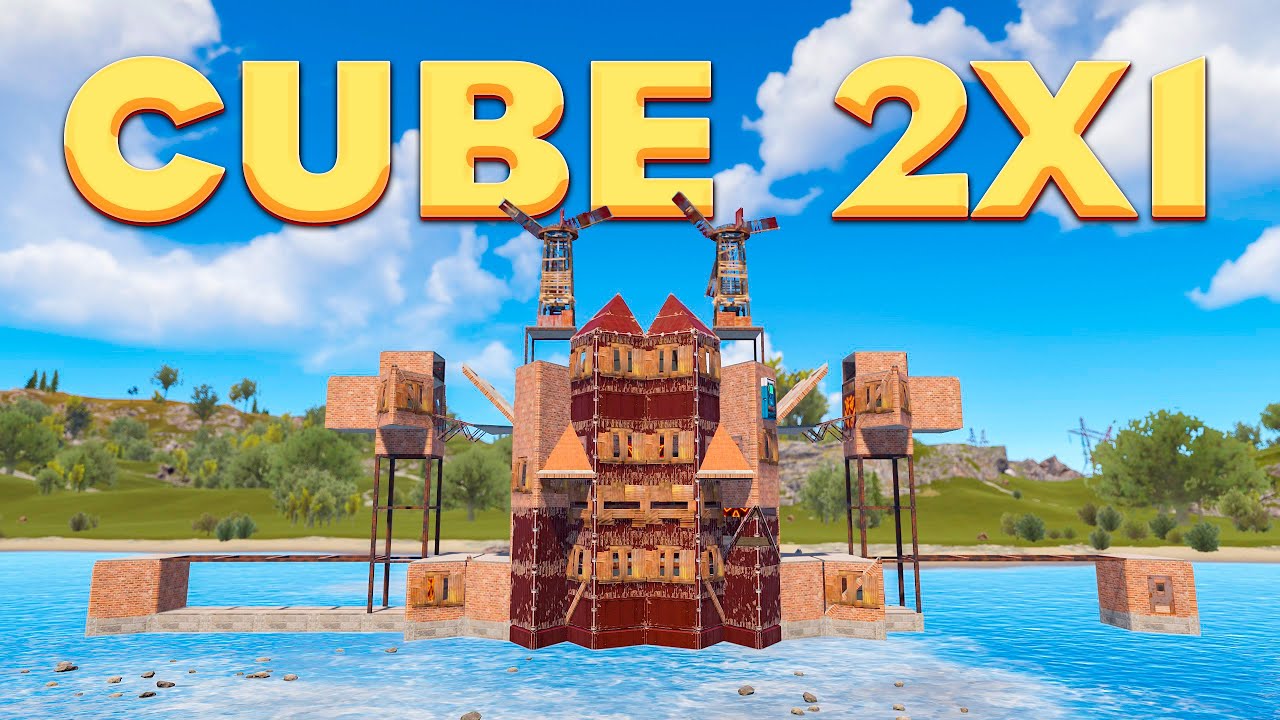 CUBE BASE! 2x1 MAIN FOR DUO - TRIO with 2 LOOT ROOMS in Rust - YouTube