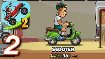 Hill Climb Racing 2 - Gameplay Walkthrough Part 2 - Scooter (iOS,Android)