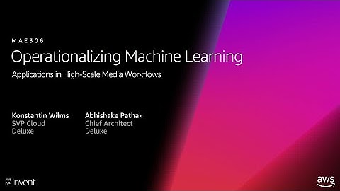 AWS re:Invent 2018: Operationalizing Machine Learning to Deliver Content at Scale (MAE306)