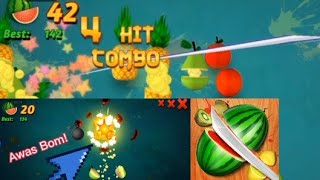 Game Memotong Buah!Yang Banyak Di Mainkan Pada Masanya🥺|Tutorial Memainkan Fruit Slice #GameOffline screenshot 4