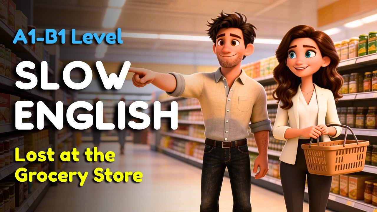 Lost at the Grocery Store | Easy English Listening for Beginners (A1–B1)