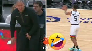 Clippers Head Coach Ty Lue Reacts To Kyle Anderson Hitting Him In The \\