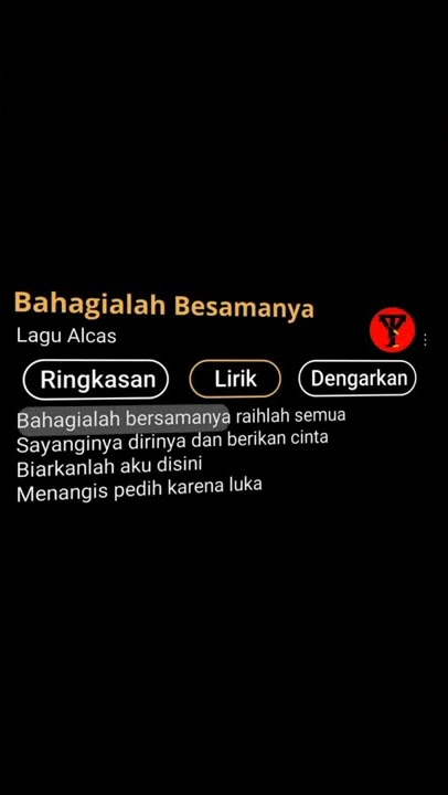 bahagialah bersamanya #tiktok #shorts #lirik #viral #music