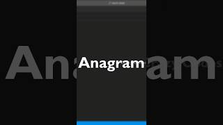 Anagram in Python (தமிழல்)| Crazy Codes| Python Tamil | #anagram #python #trending #shorts #program