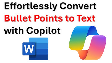 Effortlessly Convert Bullet Points to Text with Copilot