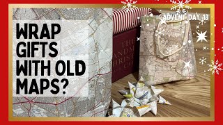 Reuse Old Maps for Christmas Gift Wrap Zero Waste Holiday Hack