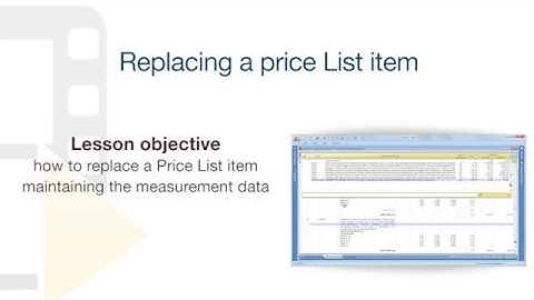 PriMus Tutorial - Replacing an Item - ACCA software