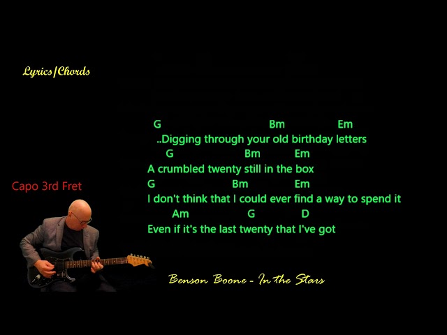 Benson Boone - In the Stars - Guitar Chords  Lyrics class=