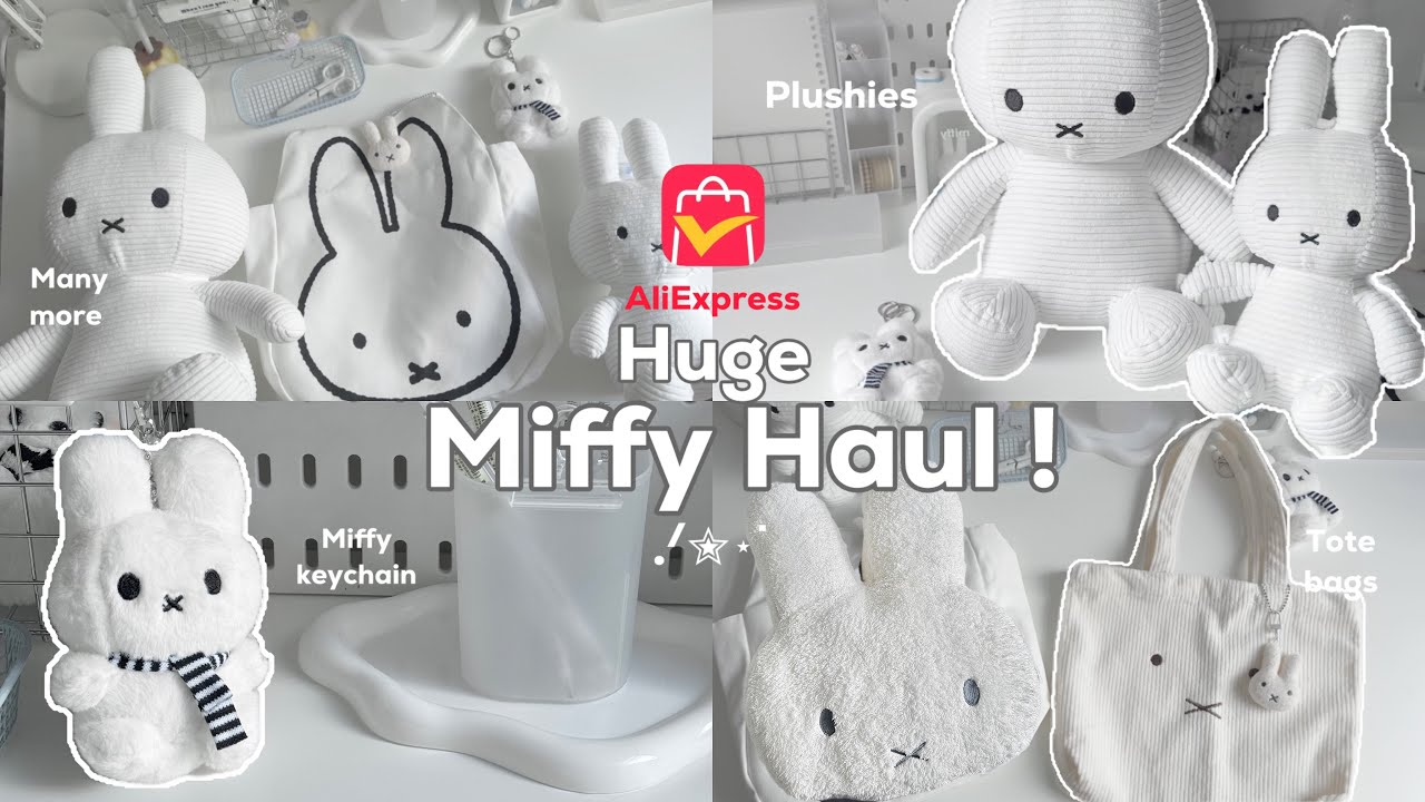  ~ MIFFY HAUL~ ⭑.ᐟ  Miffy plushies,Tote bags,keychains, 🍵