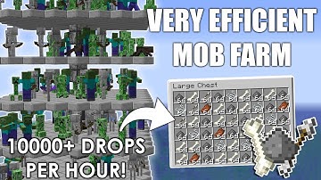 Minecraft: EASY Efficient MOB FARM Tutorial 1.16.4 | Zombie Creeper Skeleton Farm