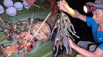"Hương vị núi rừng: Ếch, chuột nướng và đặc sản dân dã"survive in the rain forest