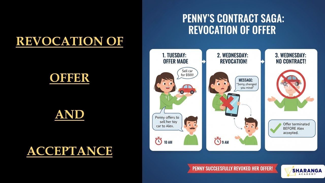 Revocation of offer | Indian Contract Act | Promise | Law Education | LLB | Judiciary