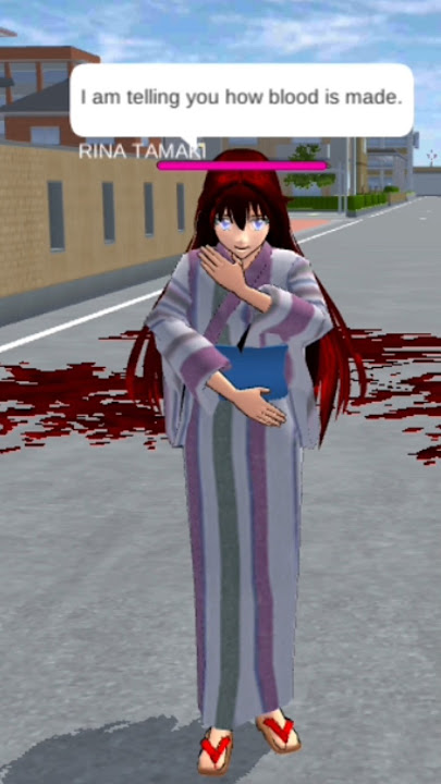 sakura school simulator game play with real blood how to make🫴