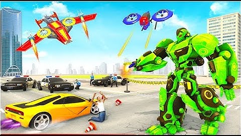 Amazing Police Drone Robot Car Part-1 | City Rescue Drone Robot Android GamePlay | By Game Crazy