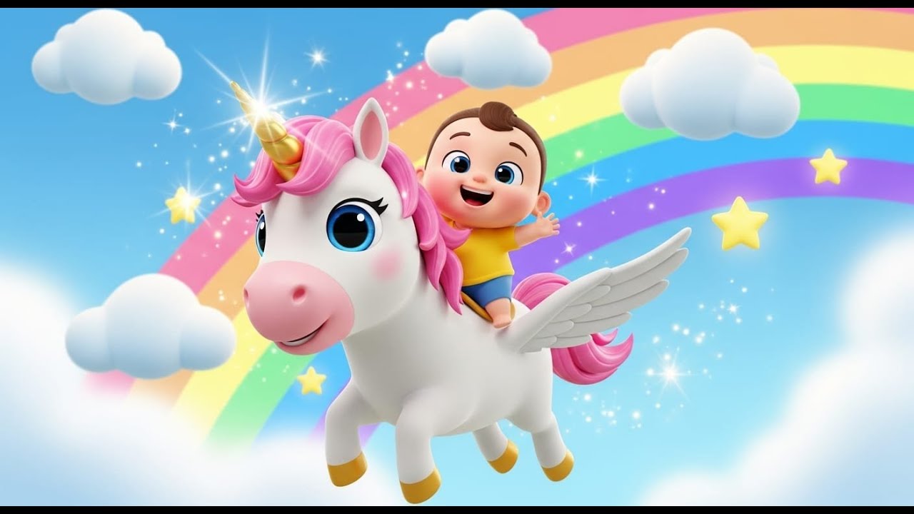 Unicorn Rainbow Ride 🦄🌈 Magical Kids Song for Toddlers