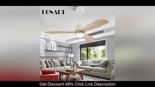 Slide 52 Inch modern led 15W solid wood luxury decorative ceiling fan lamp with remote control 100-